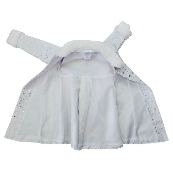 Nanette Lapore Bably White Silver Polka Dot Winter Jacket 24 Months - Picture 4 of 6